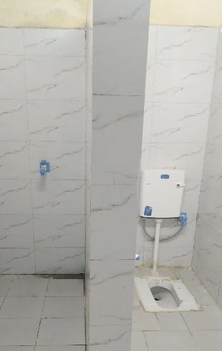 Damaged washroom facilities