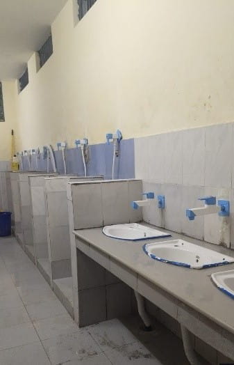 Students navigating limited facilities