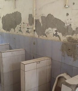 Students navigating limited facilities